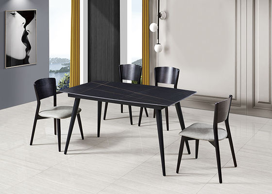 140x80x76 سنتيمتر Rock Sheet مطعم طاولة طعام معدنية