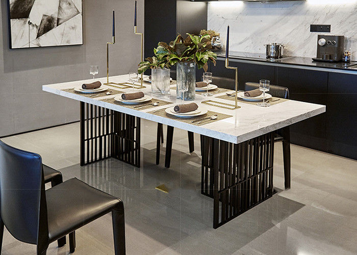 51 `` x31 '' x31 '' تصميم طاولة طعام عصرية من الرخام