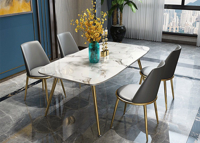 140x80x76cm طاولة طعام رخامية فاخرة للمنزل