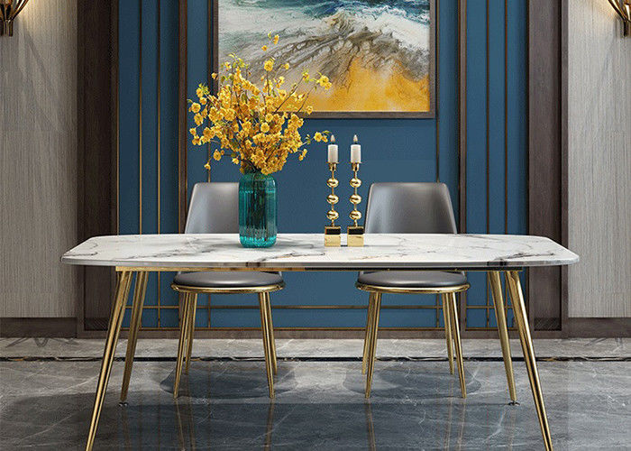 140x80x76cm طاولة طعام رخامية فاخرة للمنزل