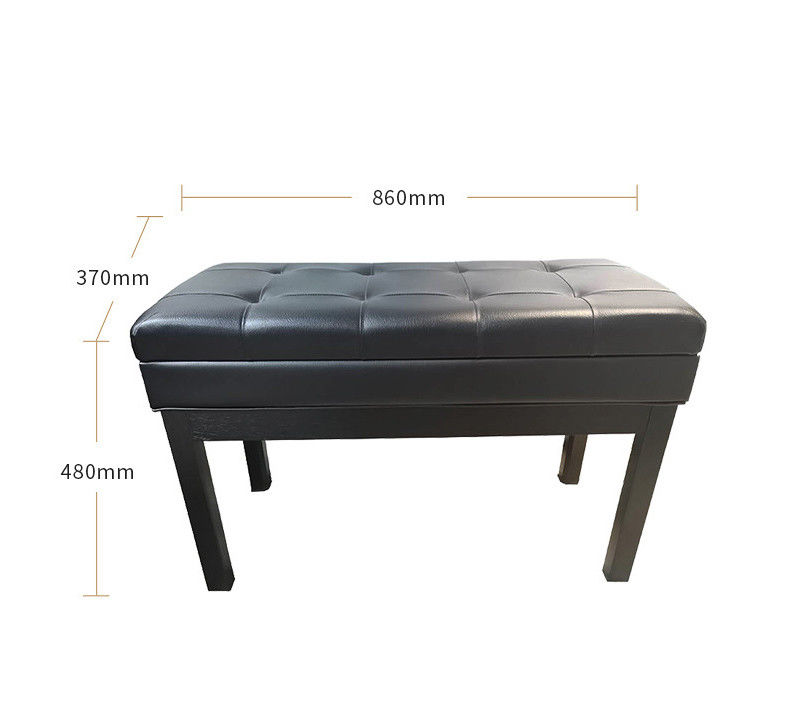 تخزين جلد Odm Antique Double Piano Stool Ottoman 86cm طويل القامة