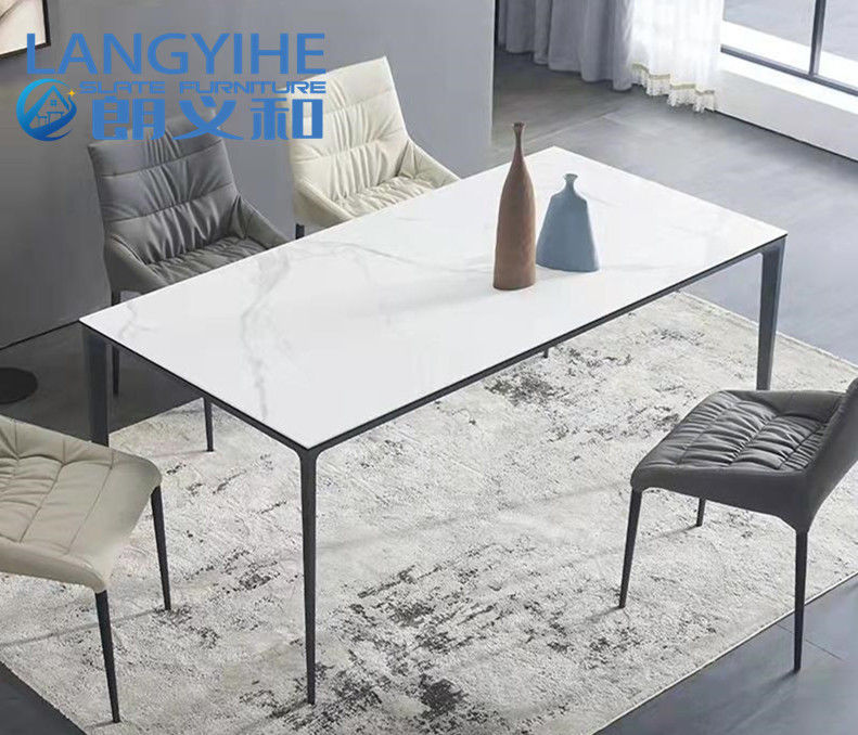 طاولة طعام رخامية من Rock Slab Home Minimalist 130x70cm