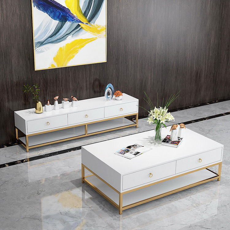 Bubble EPE Luxury Tv Cabinet أثاث غرفة المعيشة إطار من الفولاذ المقاوم للصدأ