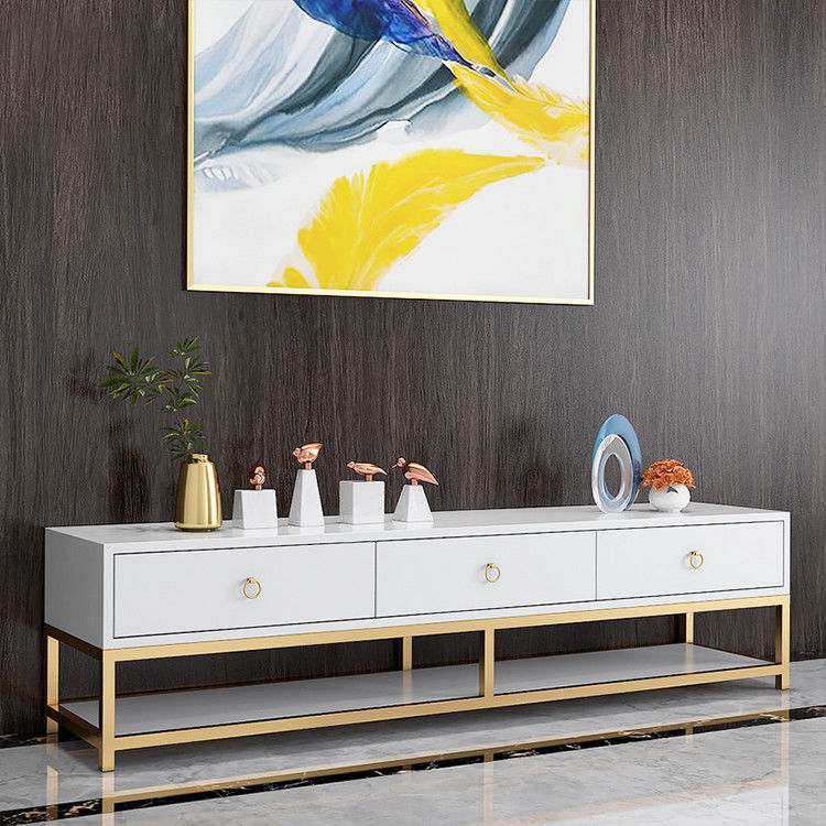 Bubble EPE Luxury Tv Cabinet أثاث غرفة المعيشة إطار من الفولاذ المقاوم للصدأ
